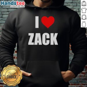 Premium I Love Zack Heart Hoodie in soft fabric, featuring a stylish heart design, perfect for casual wear and gifts.