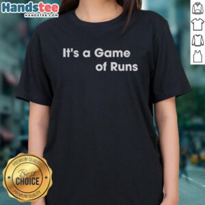 Premium It's A Game Of Runs Ladies Tee in stylish design, perfect for casual wear and sports enthusiasts.
