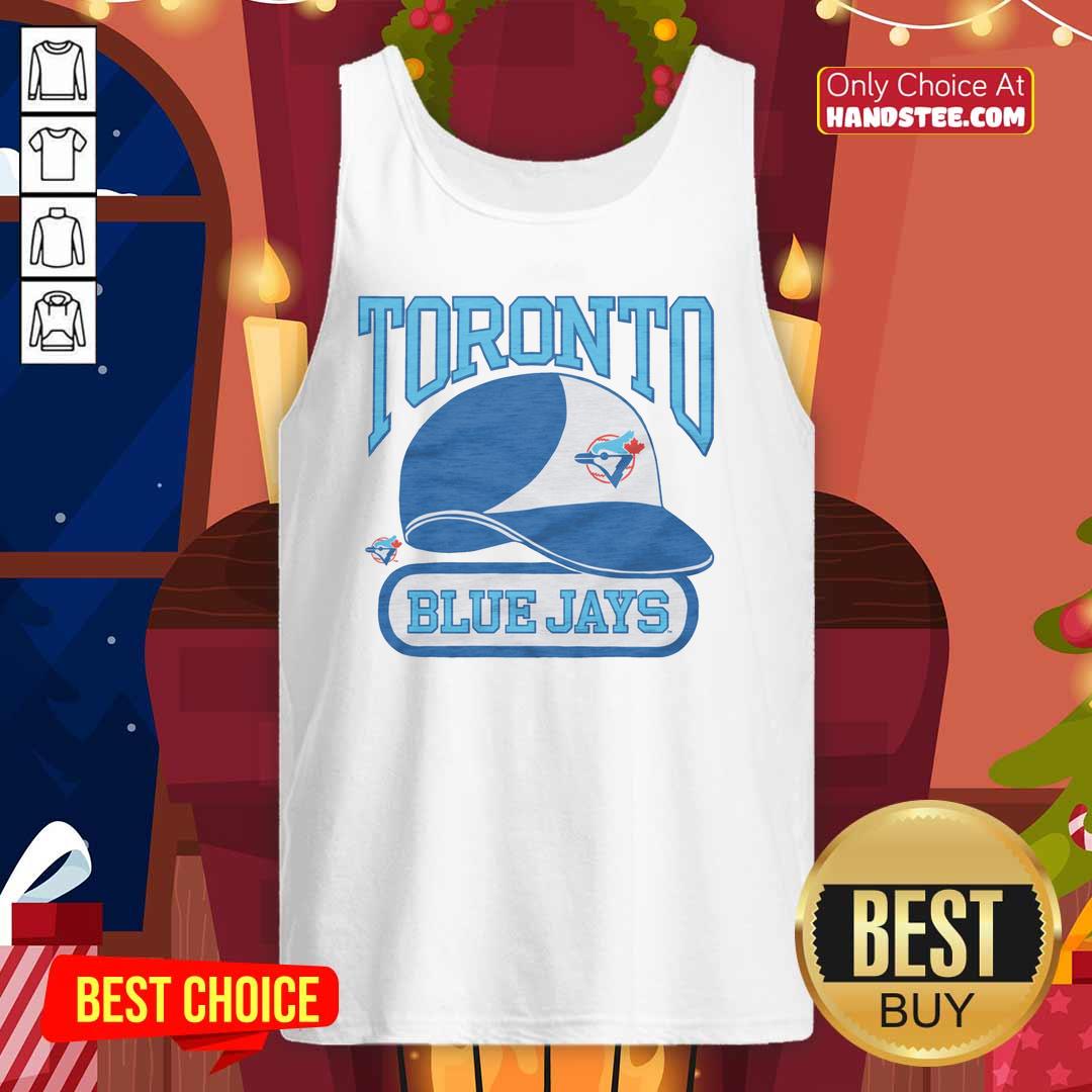 Alt Text: Premium Toronto Blue Jays hat and Homage Hyperlocal tank top displayed together, showcasing stylish baseball fan gear.