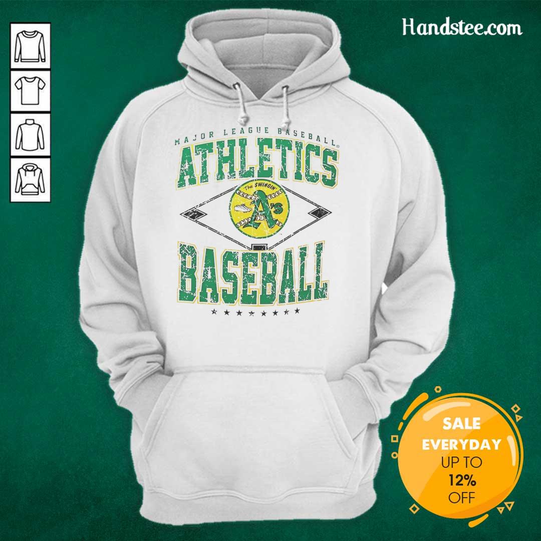 Hot Oakland Athletics Major League Baseball Cooperstown Diamond Hoodie featuring team colors and logo.