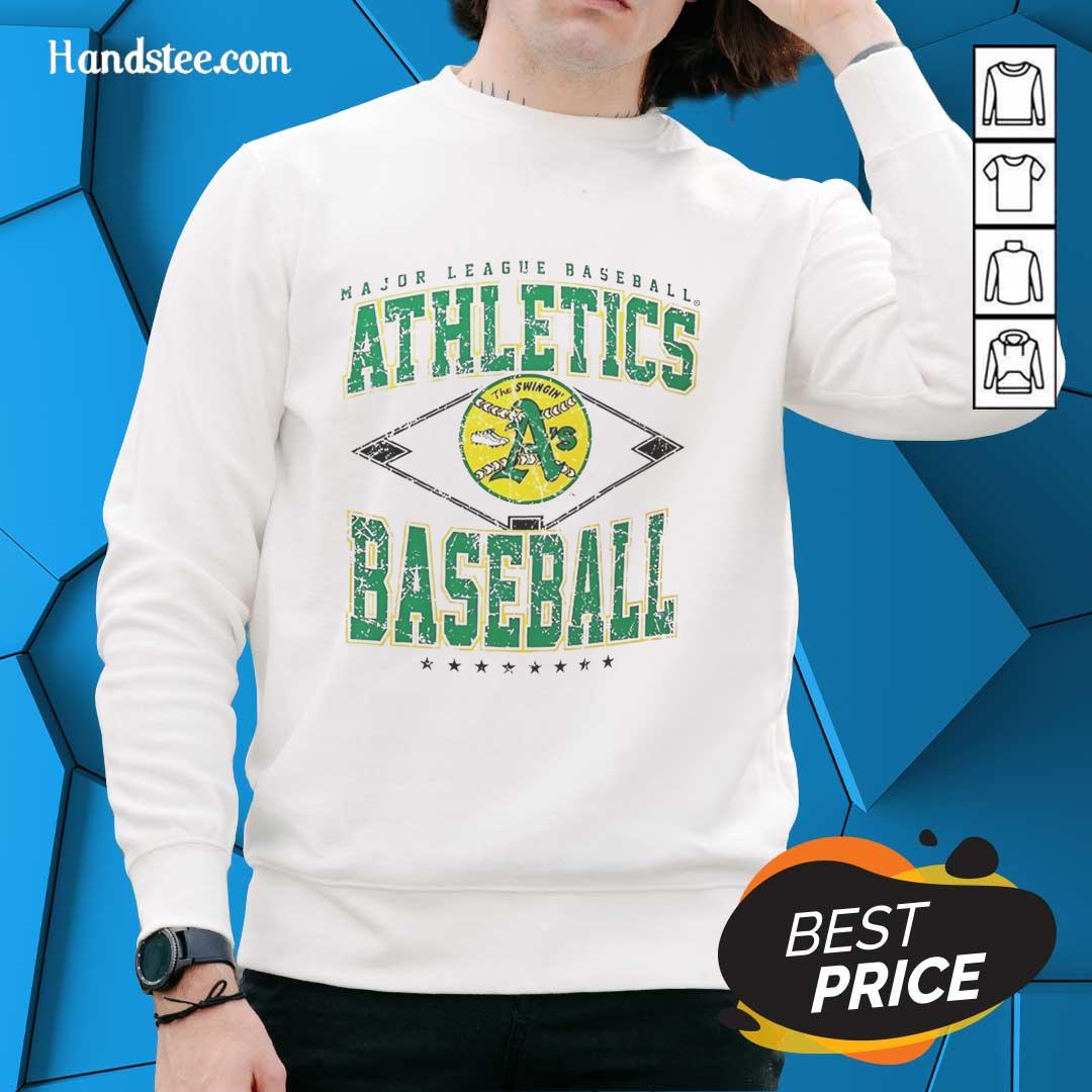 Hot Oakland Athletics Major League Baseball Cooperstown Diamond Sweatshirt in vibrant green, perfect for fans and cold days.