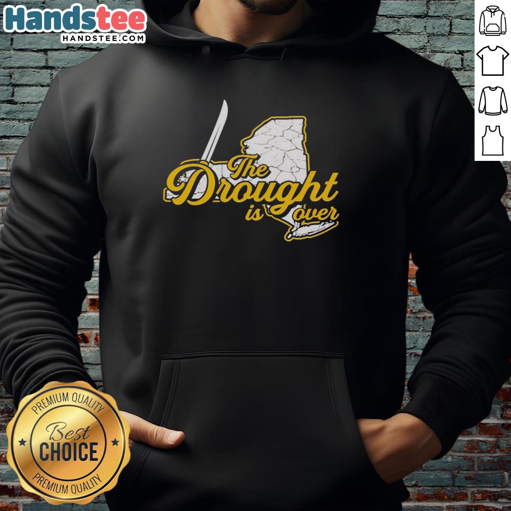 Stylish 'Hot-The-Drought-Is-Over-Hoodie' featuring bold graphics, perfect for cozy casual wear this season.