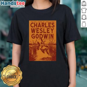 Alt Text: Charles Wesley Godwin concert poster for Apr 14, 2026, at The Lyric in Oxford, MS - Ladies Tee design.