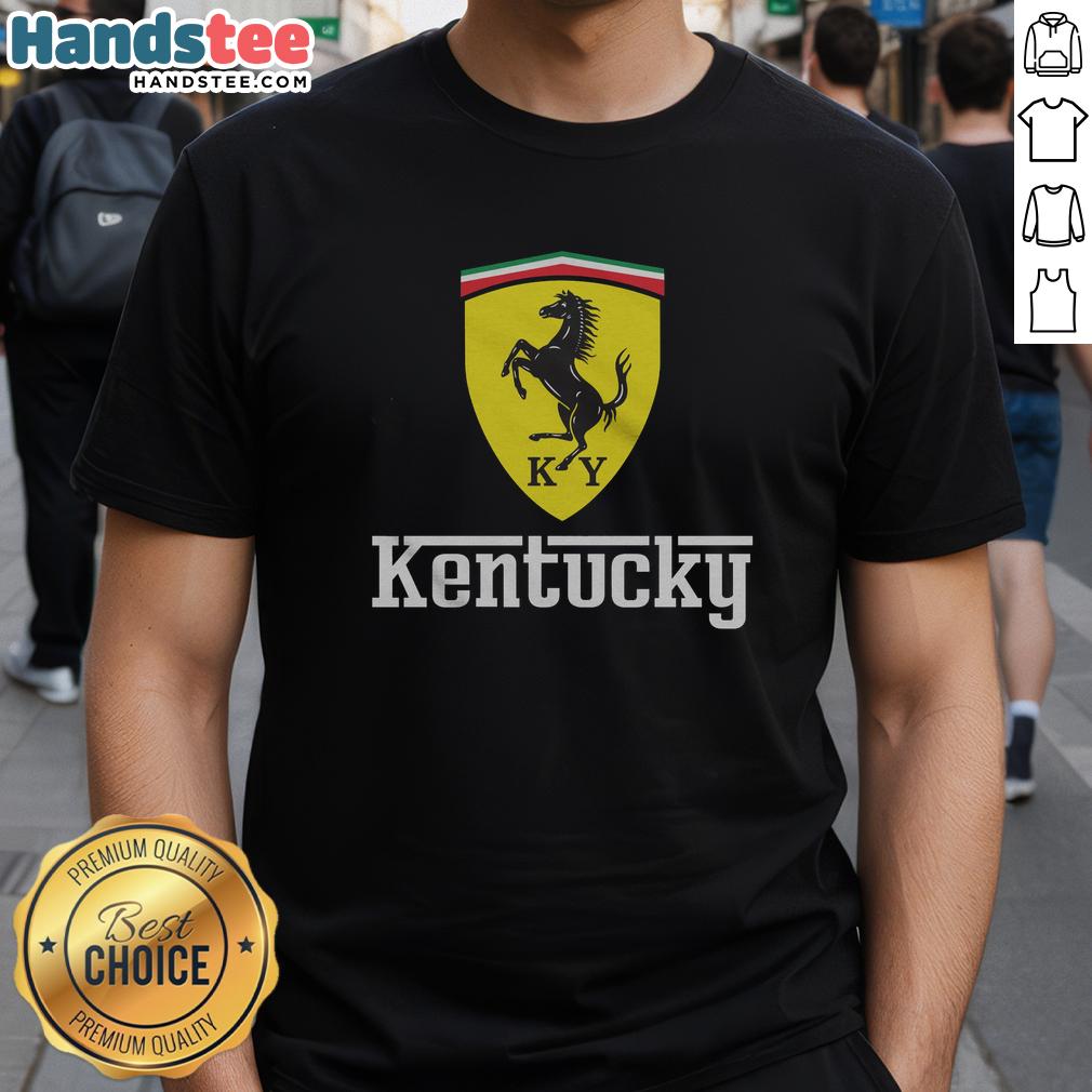 Alt Text: Nice Kentucky Horsepower T-Shirt featuring a bold graphic design, perfect for horse lovers and racing enthusiasts.