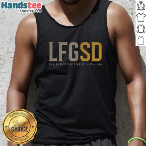 Nice LFGSD San Diego baseball tank top featuring a trendy design, perfect for fans and casual wear in sunny San Diego.