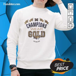 Nice Montana State Bobcats Champions Wear Gold 2026 sweatshirt showcasing team pride and vibrant colors.