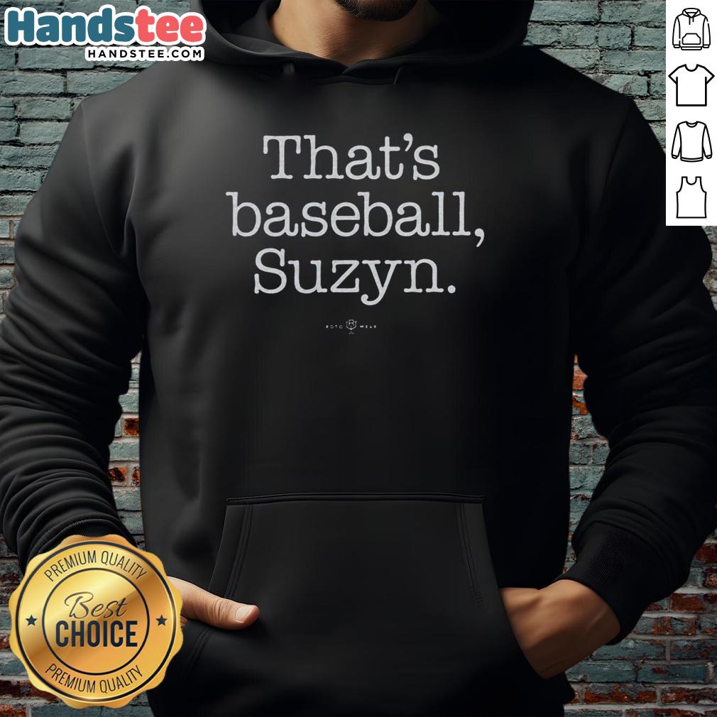 Stylish Nice That's Baseball Suzyn hoodie in vibrant colors, perfect for baseball fans and casual wear enthusiasts.