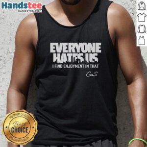 Official Everyone Hates Us tank top featuring city skyline design, perfect for urban fashion lovers.