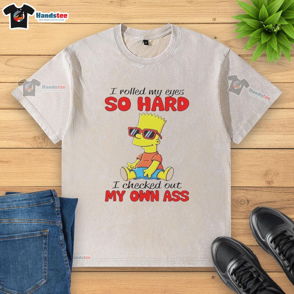 Original Simpson I Rolled My Eyes So Hard T-Shirt featuring humorous design for fans of classic cartoons and pop culture.