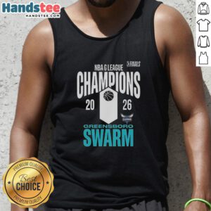 Premium Greensboro Swarm NBA League Champions 2026 tank top showcasing team logo and vibrant colors.