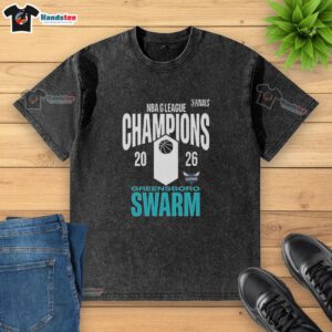 Premium Greensboro Swarm NBA League Champions 2026 washed t-shirt in vibrant colors, perfect for fans and collectors.
