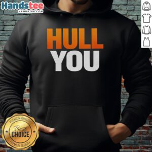 Premium Hull You Hoodie in navy blue, showcasing a stylish design perfect for casual wear and comfort.