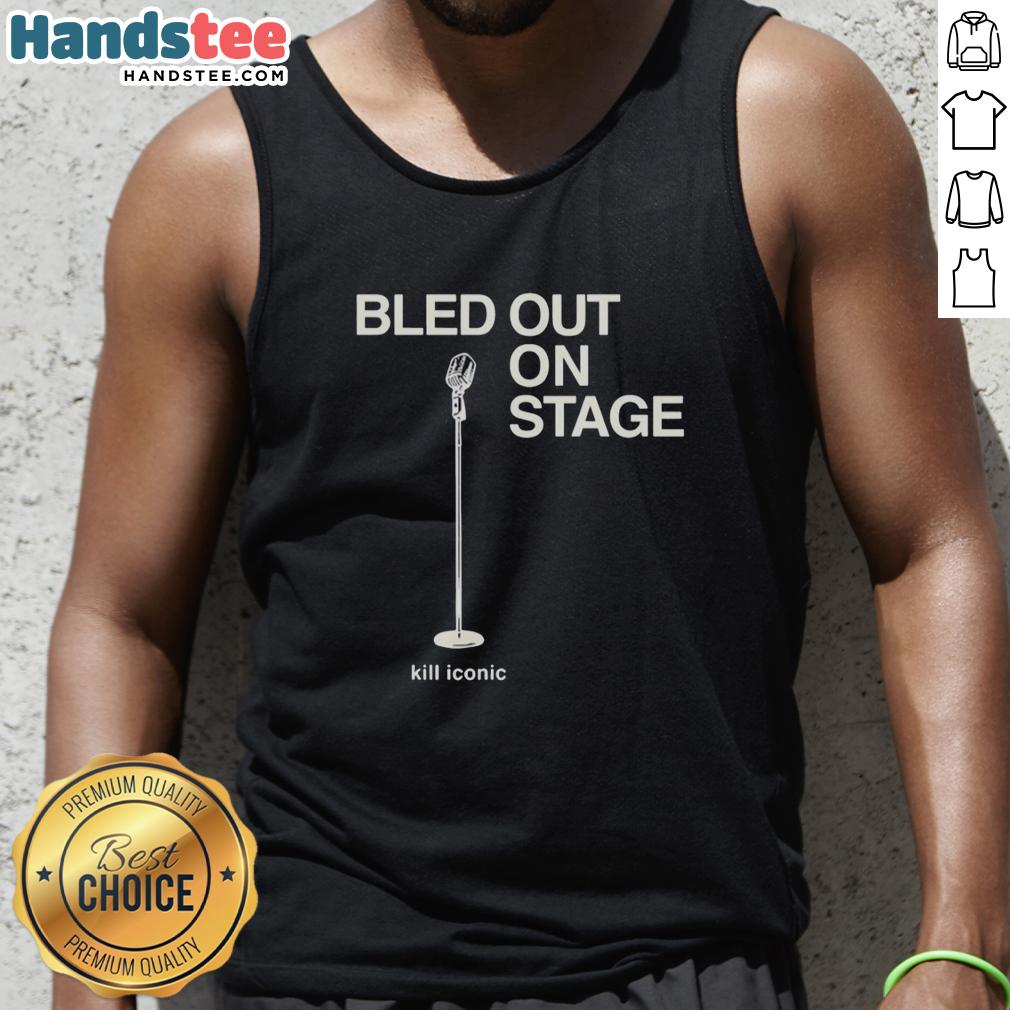 Premium microphone standing on stage during the Hail The Sun Cut Tour Fade Back 2026, highlighting the tank top design.
