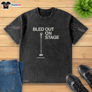 Alt Text: Premium microphone standing on a faded 2026 washed T-shirt for the Hail The Sun Cut Tour, showcasing concert merchandise.