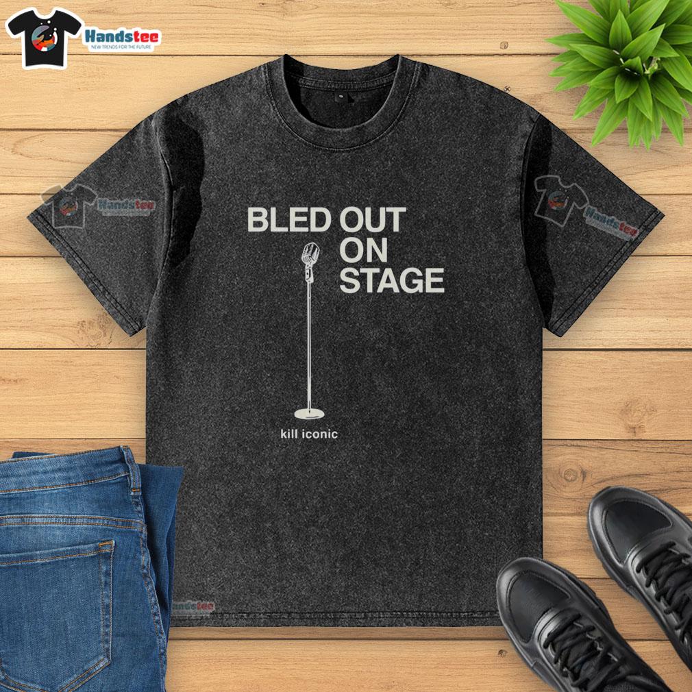 Alt Text: Premium microphone standing on a faded 2026 washed T-shirt for the Hail The Sun Cut Tour, showcasing concert merchandise.
