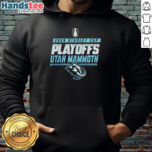 Premium Utah Mammoth NHL 2026 Stanley Cup Playoffs hoodie featuring team logo and stylish design for fans.