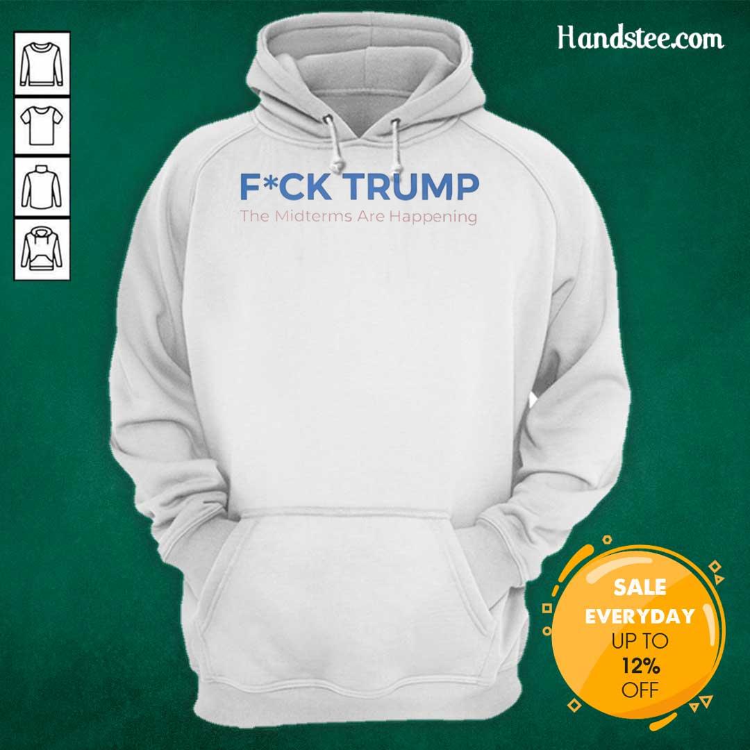 Alt Text: Stylish hoodie design reading 'Pretty Fck Trump' promoting awareness for the midterms election.