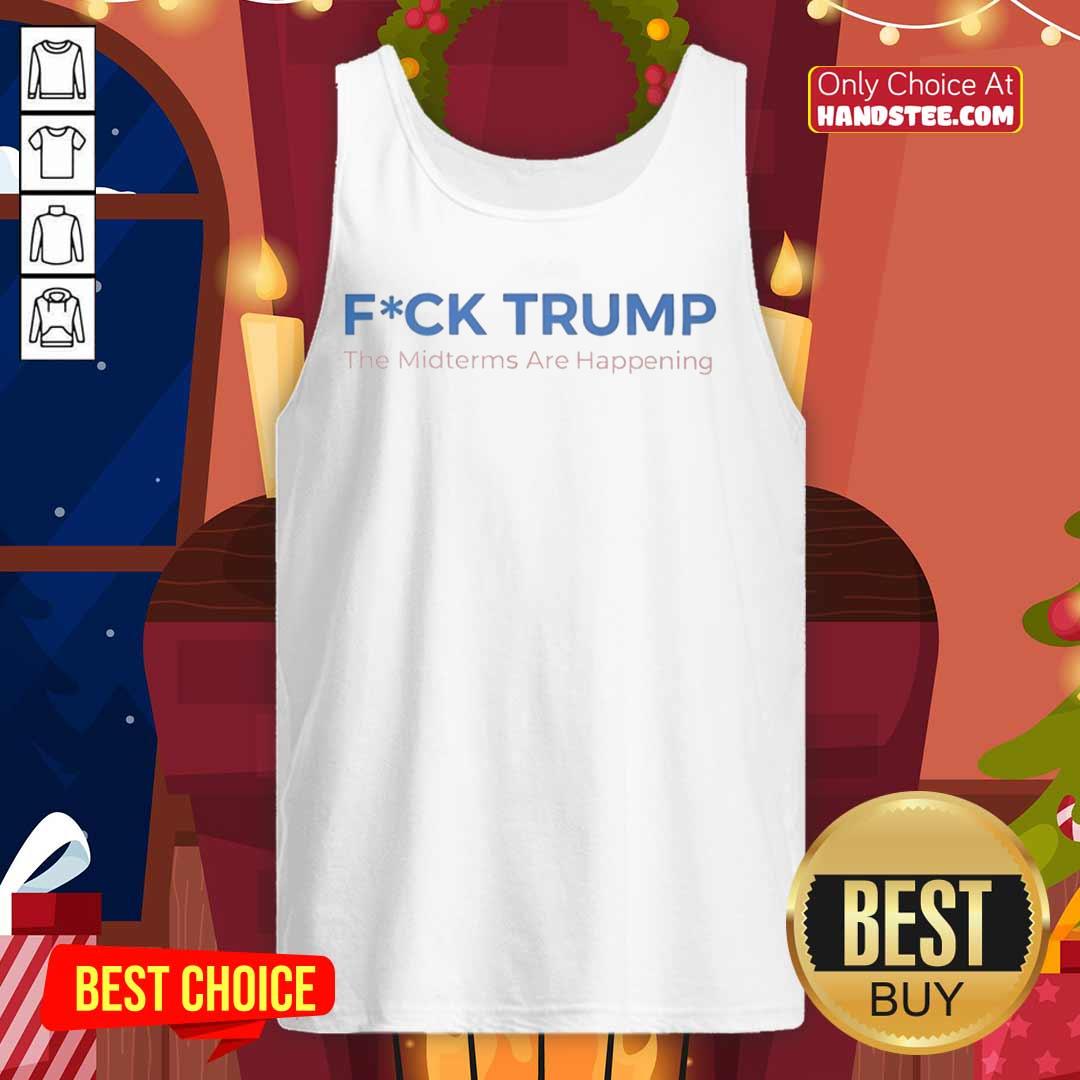Pretty Fck Trump tank top design for the midterms, featuring bold graphics promoting voter engagement and political expression.
