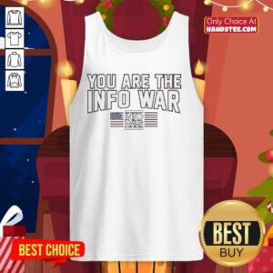 Stylish tank top featuring the American flag and 'You Are The Info War' design from Info Wars collection.