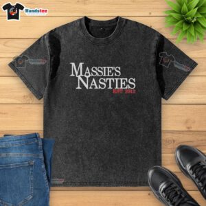 Awesome Massies Masties Est 2012 washed t-shirt in soft cotton, perfect for casual wear and everyday style.