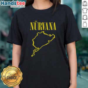Alt Text: Awesome Nirvana In Vroom Ladies Tee featuring vibrant graphic design, perfect for music fans and casual wear.
