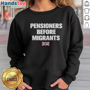 Alt Text: Awesome Pensioners Before Migrants sweatshirt featuring a bold graphic design, perfect for expressing unique style.