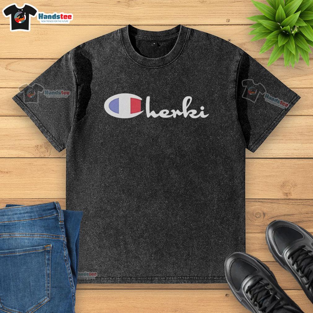 Good Cherki Style Champion Washed T-Shirt in soft cotton, featuring a relaxed fit and stylish vintage design for casual wear.