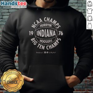 Good Indiana Hoosiers 1976 Basketball Anniversary Hoodie featuring classic design and team colors for loyal fans.