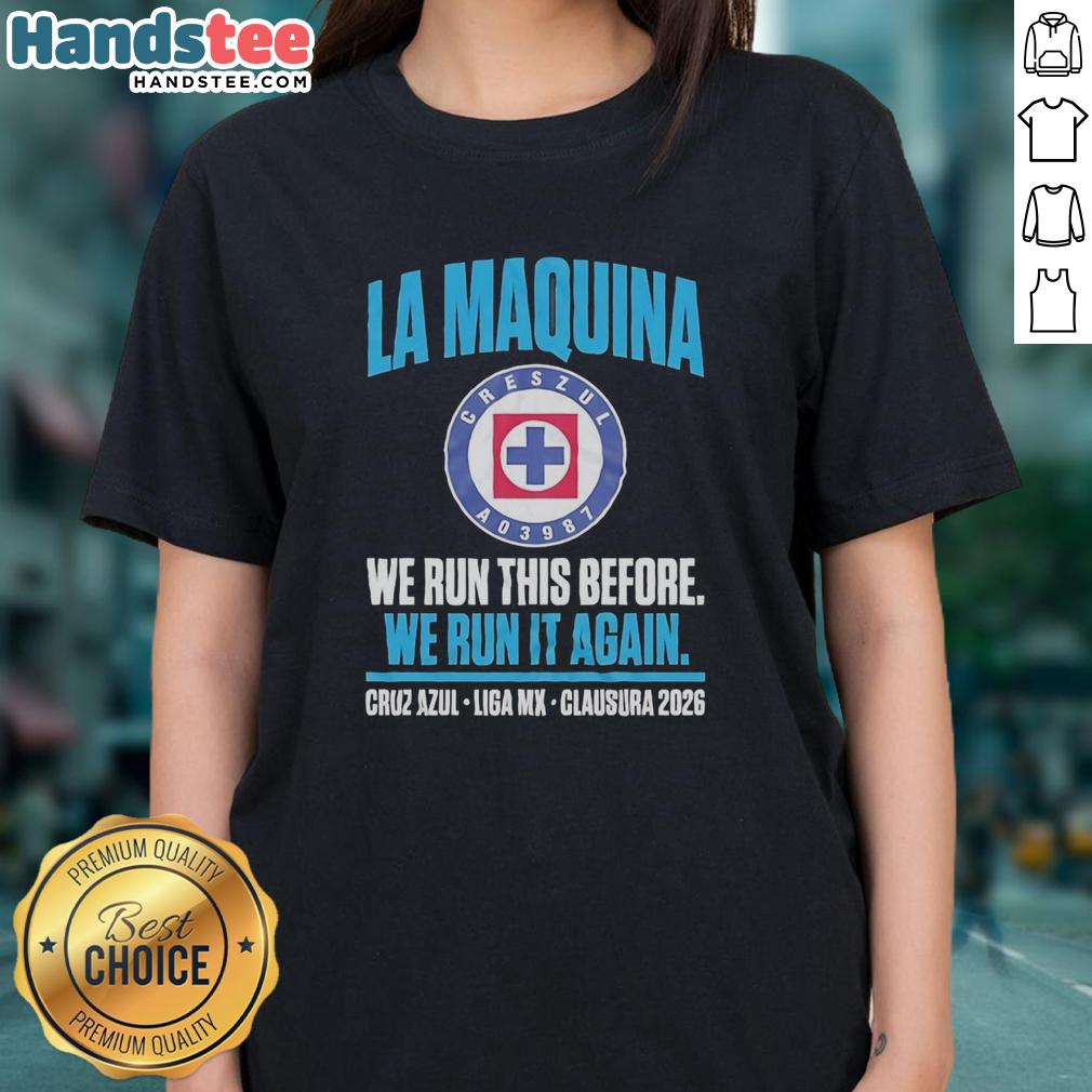 Official Cruz Azul La Maquina Semifinals Liga MX Clausura 2026 Ladies Tee for fans celebrating the team's journey.