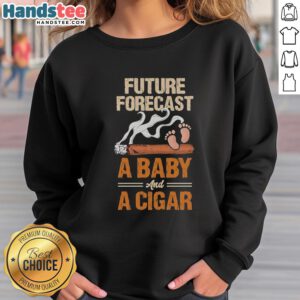 Official Future Forecast sweatshirt for baby and cigar lover dads, perfect Father's Day gift for new dads.