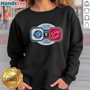Original Orlando Magic vs Cleveland Cavaliers 2026 NBA Playoffs Eastern Conference Semifinals sweatshirt design.