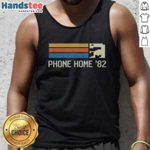 Premium 8-Bit Phone Home 82 Tank Top featuring retro design and vibrant colors for nostalgic fashion lovers.