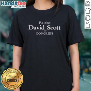Premium Re-Elect David Scott For Congress Ladies Tee, featuring a stylish design to support David Scott's campaign.