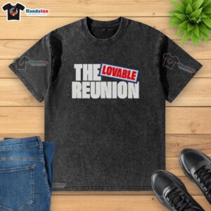 Premium The Lovable Reunion Washed T-Shirt in soft cotton with a relaxed fit, perfect for casual outings and comfort.