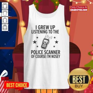 Premium walkie-talkie tank top featuring a nostalgic police scanner design for the curious and trendy.