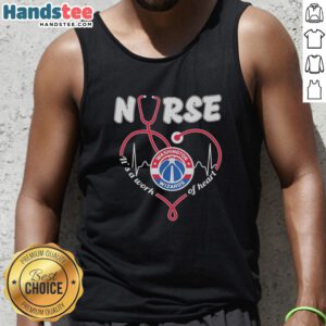 Premium Washington Wizards Nurse tank top featuring a stethoscope-shaped heart design, perfect for healthcare fans.