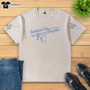 Pretty Kansas City Royals Soft As A Grape washed t-shirt in vibrant blue, perfect for game day and casual wear.
