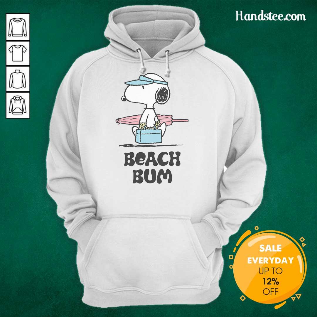 Alt Text: Pretty Peanuts Beach Bum Snoopy Hoodie featuring a playful Snoopy design perfect for casual beachwear.