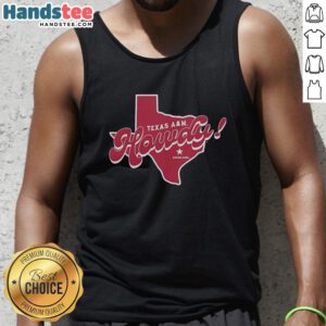 Retro Texas A&M Aggies tank top featuring a colorful Aggieland map design, perfect for fans and summer wear.