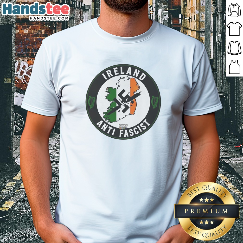 Awesome Ireland Anti Fascist Shirt on Classic Shirt Awesome Ireland Anti Fascist Shirt shown as a classic shirt preview