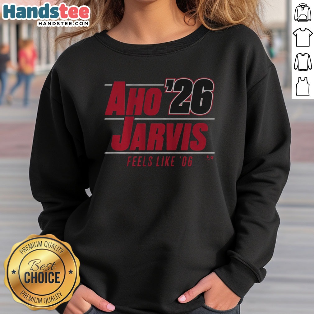 Funny Aho Jarvis '26 Shirt on Sweatshirt Funny Aho Jarvis '26 Shirt shown as a sweatshirt preview
