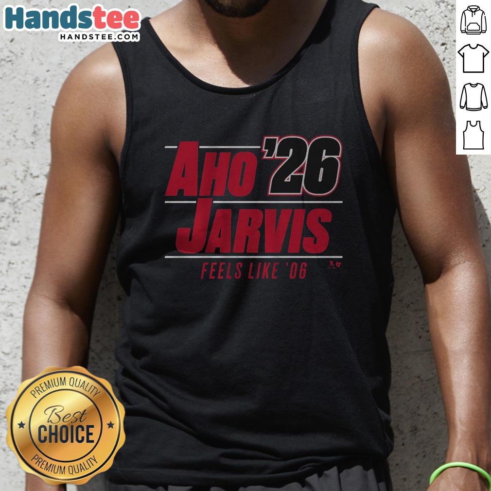 Funny Aho Jarvis '26 Shirt on Tank Top Funny Aho Jarvis '26 Shirt shown as a tank top preview