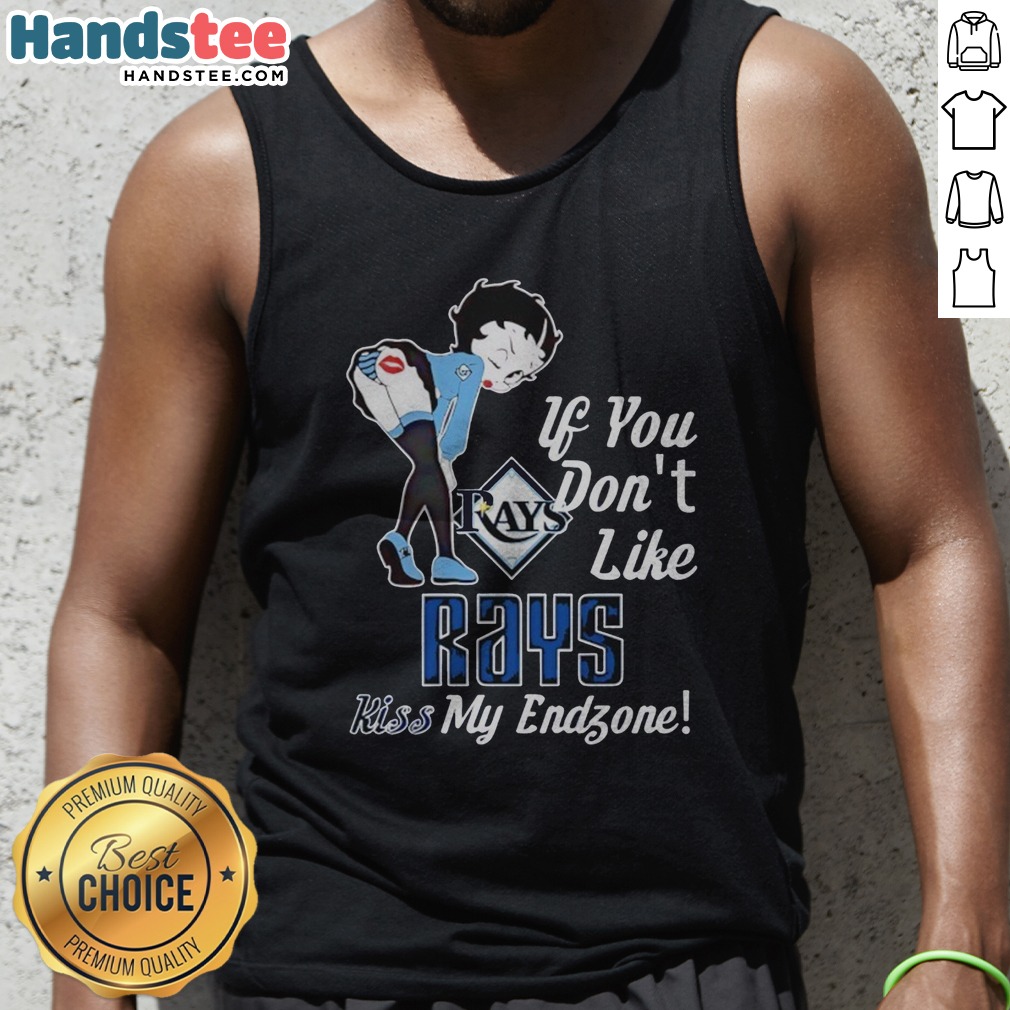 Funny BB Bending Over Tampa Bay Rays If You Don'T Like Rays Kiss My Endzone Shirt on Tank Top Funny BB Bending Over Tampa Bay Rays If You Don'T Like Rays Kiss My Endzone Shirt shown as a tank top preview