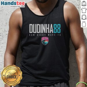Funny San Diego Wave FC Dudinha 88 San Diego Wave FC NWSL Soccer Team Tank Top featuring vibrant colors and a playful design.