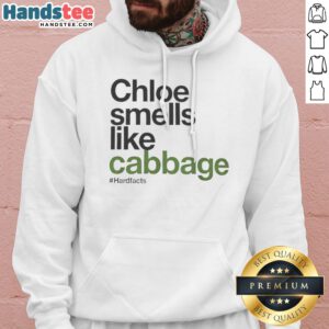 Good Chloe Smells Like Cabbage Hardfacts Hoodie in vibrant colors, showcasing a unique and humorous design.