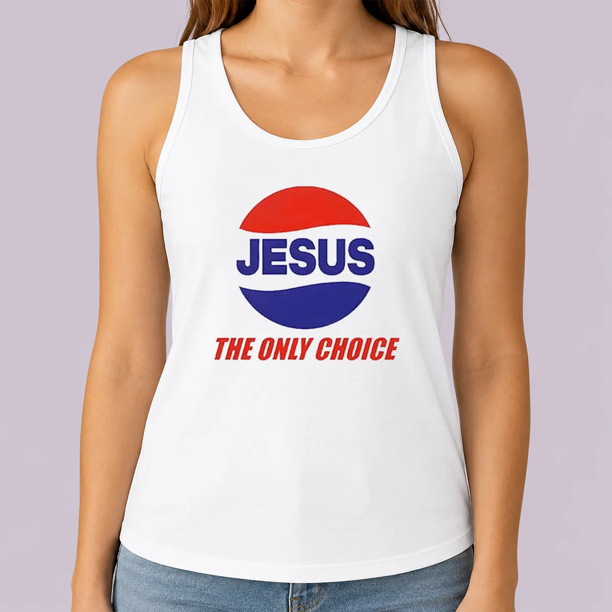 Good Jesus The Only Choice Pepsi Logo Christian Tank Top