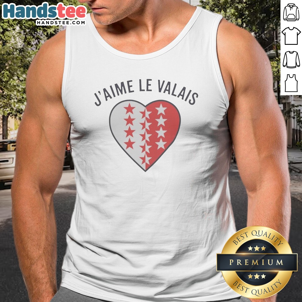 Good Valais Switzerland Canton J'Aime Le Valais Heart Symbol Patriotic Emblem Tank Top