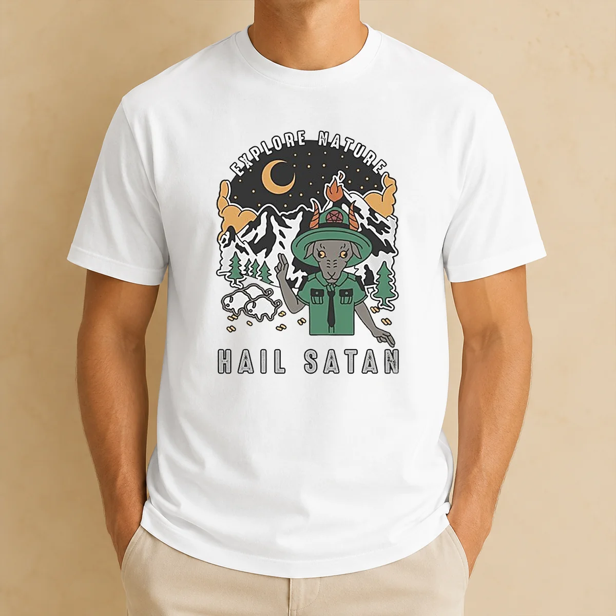 Hot Goat Scout Pointing Explore Nature Shirt Hot Goat Scout Pointing Explore Nature Shirt