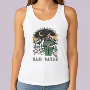 Hot Goat Scout Pointing Explore Nature Hail Satan Tank Top