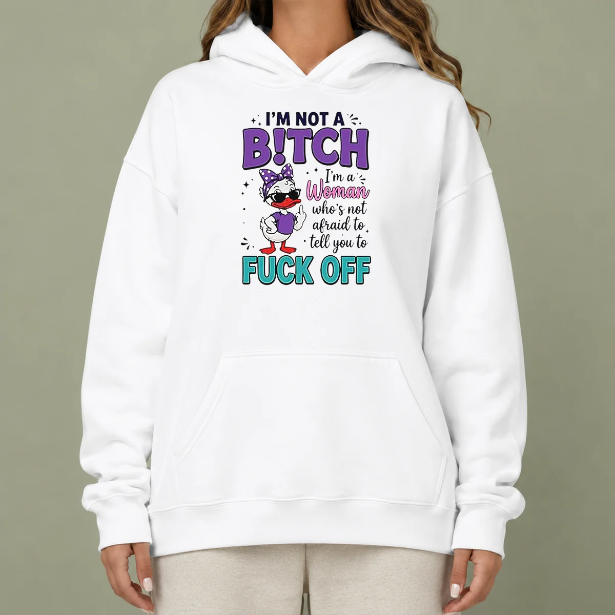 Hot I Am Not A Bitch I'M A Woman WHO Is Not Afraid To Tell You To Fck Off Hoodie